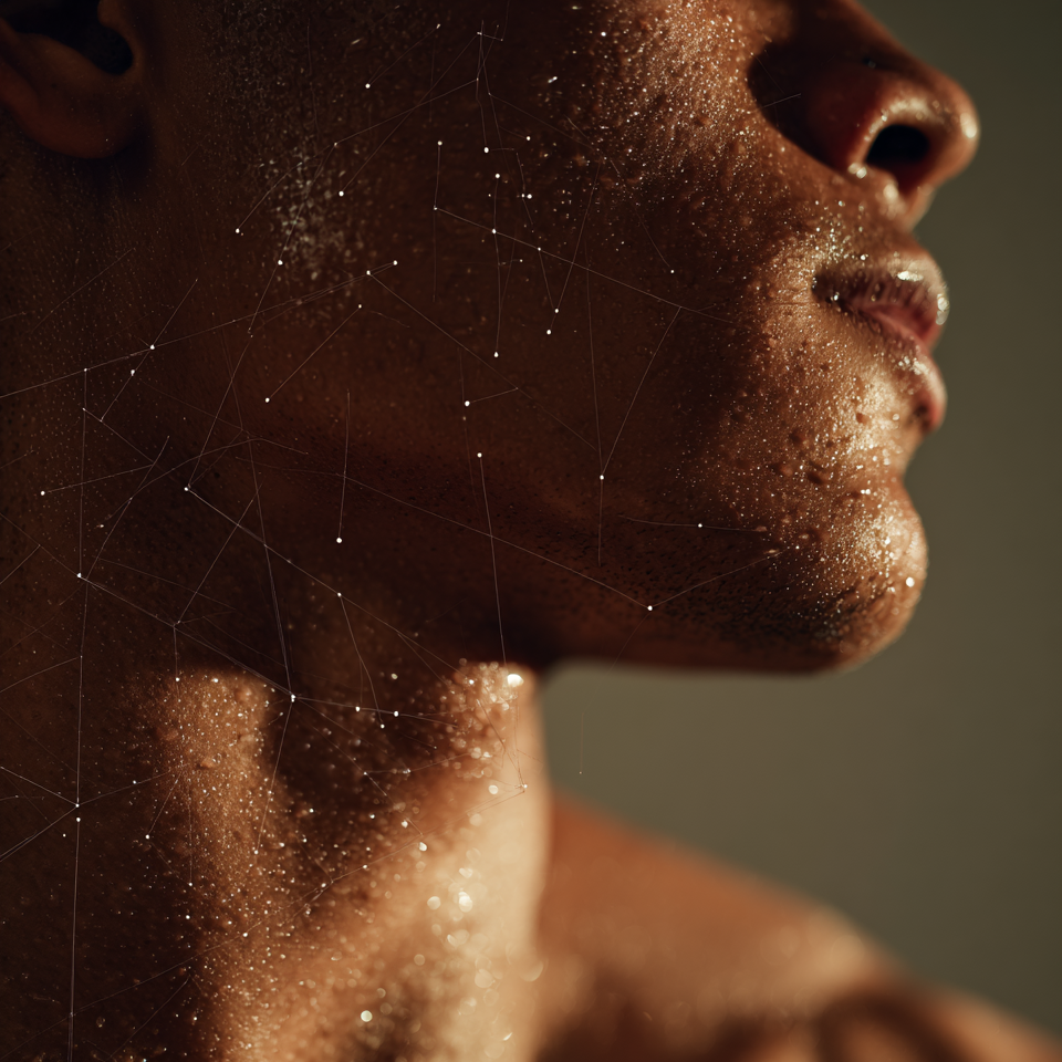 A male jaw line and beautiful lips